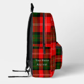 Aangepaste  Vibrant Tartan Plaid esthetisch Bedrukte Rugzak (Links)