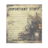 Aangepaste  Victoriaans Gotische Potion Halloween Notitieblok (Voorkant)