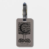 Aangepaste  Victoriaans monogram letter C Bagagelabel (Achterkant verticaal)