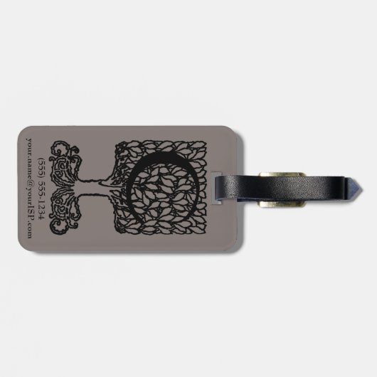 Aangepaste  Victoriaans monogram letter C Bagagelabel (Achterkant horizontaal)