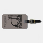 Aangepaste Victoriaans monogram letter D Bagagelabel (Voorkant horizontaal)