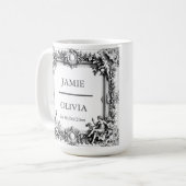 Aangepaste Victoriaans Scroll Lijst - bruiloft Koffiemok (Voorkant links)