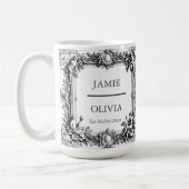 Aangepaste Victoriaans Scroll Lijst - bruiloft Koffiemok (Links)