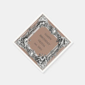 Aangepaste Victoriaans Scroll Lijst – MOCHA bruin Servet (Hoek)