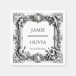 Aangepaste Victoriaans Scroll Lijst servet - bruil