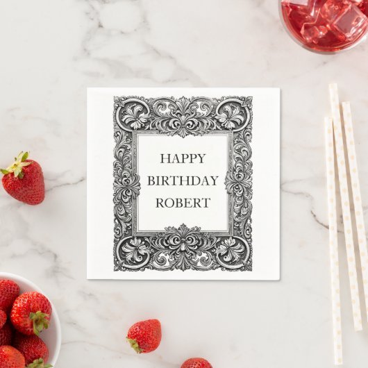 Aangepaste Victoriaans Scroll Lijst servet – Elega (Insitu)