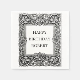 Aangepaste Victoriaans Scroll Lijst servet – Elega