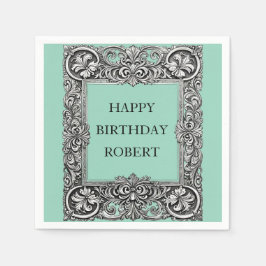 Aangepaste Victoriaans Scroll Lijst servet – Elega