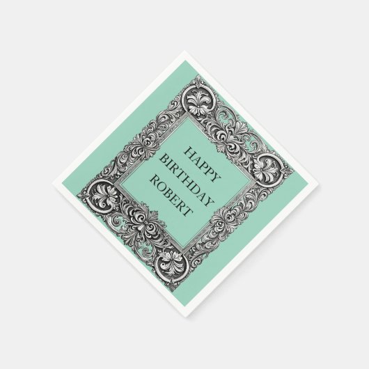 Aangepaste Victoriaans Scroll Lijst servet – Elega (Hoek)