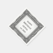 Aangepaste Victoriaans Scroll Lijst servet – Elega (Hoek)