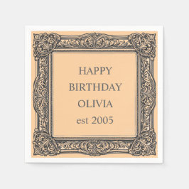 Aangepaste Victoriaans Scroll Lijst servet Elegant