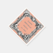 Aangepaste Victoriaans Scroll Lijst servet – klei  (Hoek)