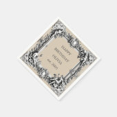 Aangepaste Victoriaanse rolwerk servet – mokkabrui (Hoek)
