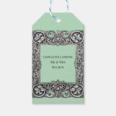 Aangepaste Victoriaanse rolwerklijst – Elegante sa Cadeaulabel (Voorkant)