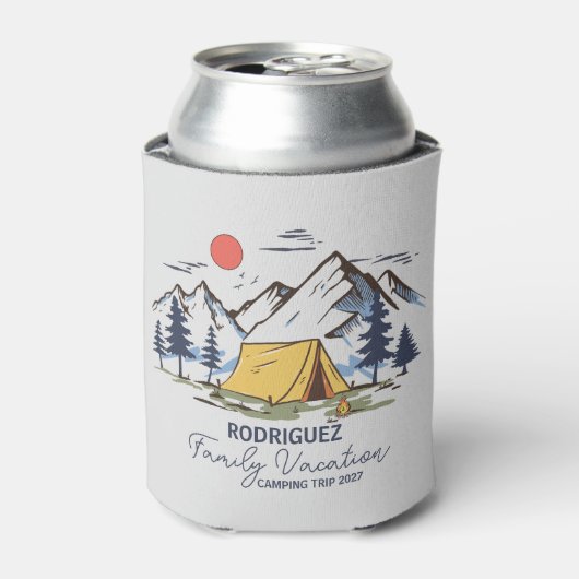 Aangepaste videocamping voor familie blikjeskoeler (Blikje Voorkant)