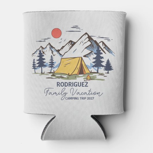 Aangepaste videocamping voor familie blikjeskoeler (Voorkant)