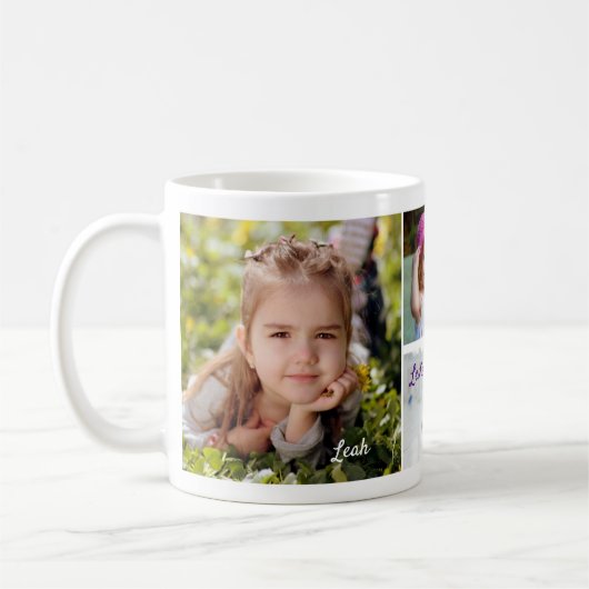 Aangepaste vier aangepaste foto's van de reeks koffiemok (Links)