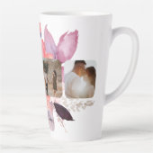 Aangepaste vier foto's en tekstventilator latte mok (Rechts)