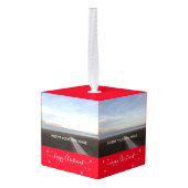 Aangepaste vier kerstfoto's decoratie (Achter hoekig)