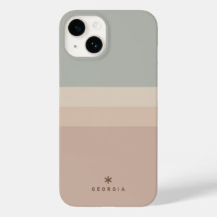 Aangepaste Vier Kleurenblok Roos Roze Blauwgroen G Case-Mate iPhone 14 Hoesje