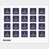 Aangepaste viering 250e verjaardag vierkante sticker (Vel)
