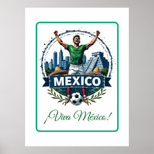 Aangepaste viering van het Mexicaanse nationale vo Poster