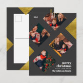 Aangepaste vierkant fotogalerie | Kerstfeestdag Briefkaart (Voorkant / Achterkant)