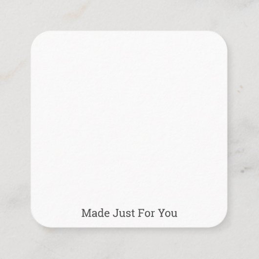 Aangepaste vierkant kaart voor studenoorten of pos vierkante visitekaartje (Achterkant)