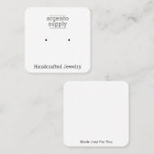 Aangepaste vierkant kaart voor studenoorten of pos vierkante visitekaartje (Voorkant / Achterkant)