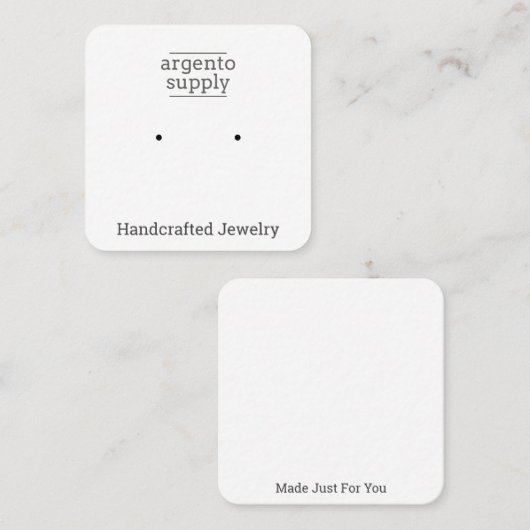 Aangepaste vierkant kaart voor studenoorten of pos vierkante visitekaartje (Voorkant / Achterkant)