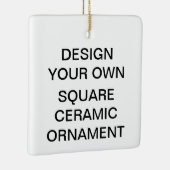 Aangepaste vierkant kerstboomversiering voor porse keramisch ornament (Rechts)