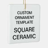 Aangepaste vierkant kerstboomversiering voor porse keramisch ornament (Rechts)