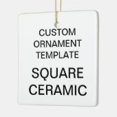 Aangepaste vierkant kerstboomversiering voor porse keramisch ornament (Links)
