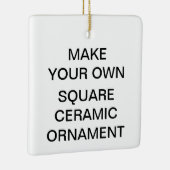 Aangepaste vierkant kerstboomversiering voor porse keramisch ornament (Rechts)