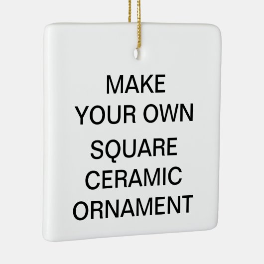 Aangepaste vierkant kerstboomversiering voor porse keramisch ornament (Rechts)