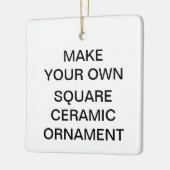 Aangepaste vierkant kerstboomversiering voor porse keramisch ornament (Links)