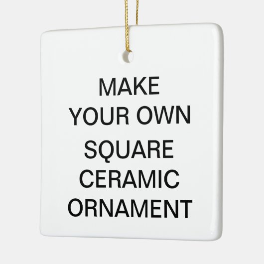 Aangepaste vierkant kerstboomversiering voor porse keramisch ornament (Links)