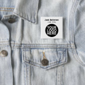 Aangepaste vierkant naam Button met zakelijke Logo (In situ)