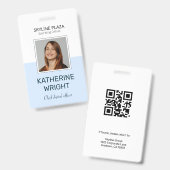 Aangepaste Vierkante ID Naam Medewerker Foto Badge (Voor- en achterkant)