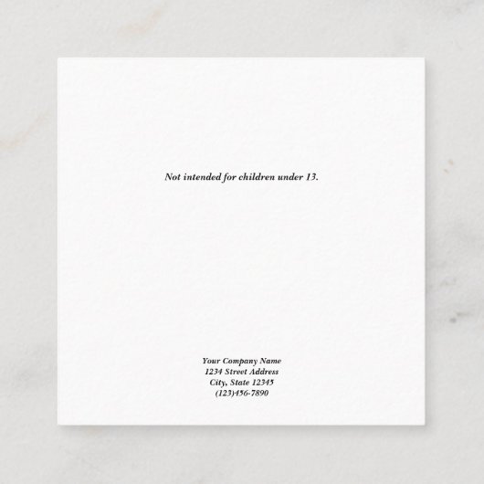 Aangepaste, vierkante, klassieke weergavescherm vo afsprakenkaartje (Achterkant)