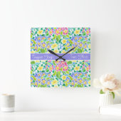 Aangepaste vierkante klok, Spring Primroses, Poede Klok (Huis)