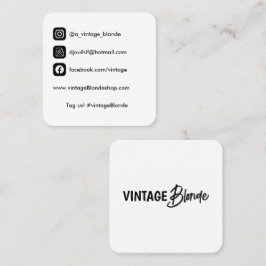 Aangepaste Vierkante Logo Zakelijke Kaarten | Afge Visitekaartje
