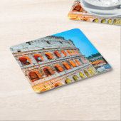 Aangepaste vierkante Onderzetters Colosseum Rome I (Schuin)