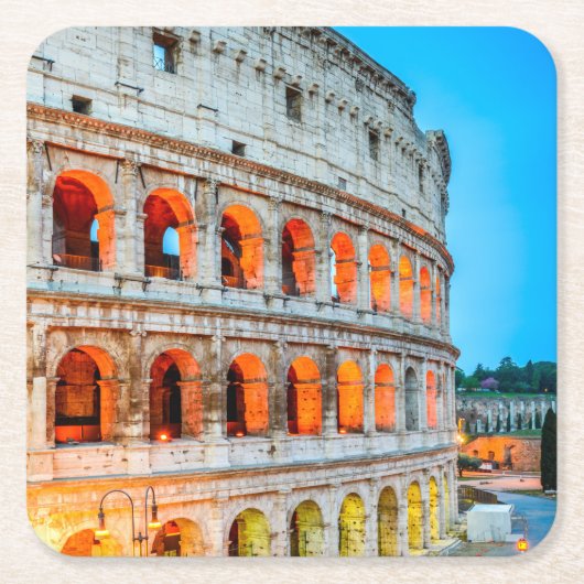 Aangepaste vierkante Onderzetters Colosseum Rome I (Voorkant)