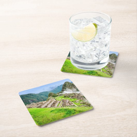 Aangepaste vierkante Onderzetters Machu Picchu (Insitu)