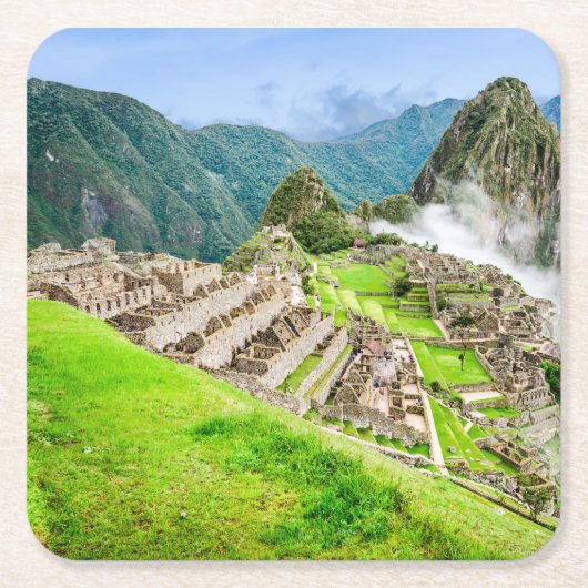 Aangepaste vierkante Onderzetters Machu Picchu (Voorkant)