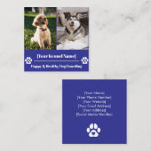 Aangepaste Vierkante Pet Kennel met Poot Print Visitekaartje (Voorkant / Achterkant)