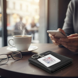 Aangepaste vierkante QR-code Sleutelhanger