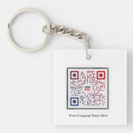 Aangepaste vierkante QR-code Sleutelhanger