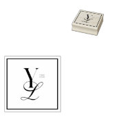 Aangepaste vierkante rand Logo stempel (Gestempeld)